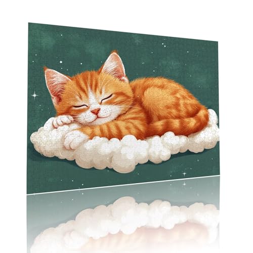 Katze Puzzle für Erwachsene Kinder Anspruchsvoll 200 Teile Impossible Klassische Puzzles Schwer Karikatur ab 8 9 10 Jahre Mädchen Jungen Jigsaw Kunst Educa,für Dekoration und Geschenke 25x35cm t-699 von Dirjuong