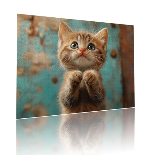 Katze Puzzle für Erwachsene Kinder Anspruchsvoll 5000 Teile Impossible Klassische Puzzles Schwer Tier ab 8 9 10 Jahre Mädchen Jungen Jigsaw Kunst Educa, für Dekoration und Geschenke 105x156cm t-651 von Dirjuong