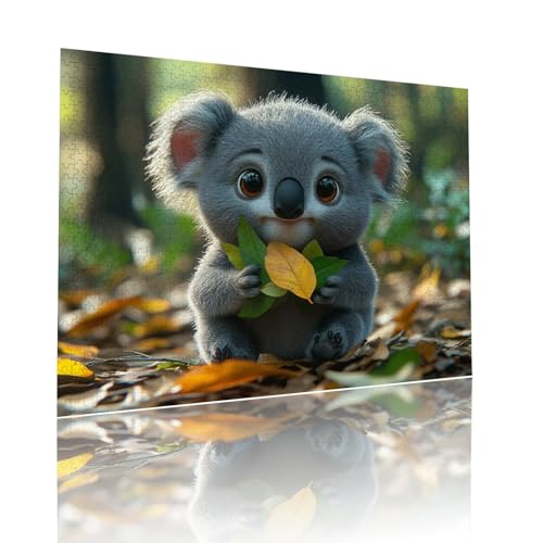 Koala Puzzle für Erwachsene Kinder Anspruchsvoll 1314 Teile Impossible Klassische Puzzles Schwer Tier ab 8 9 10 Jahre für Mädchen Jungen Jigsaw Kunst Educa, für Dekoration und Geschenke 50x75cm t-387 von Dirjuong