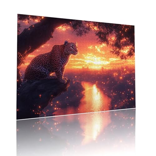 Leopard Puzzle für Erwachsene Kinder Anspruchsvoll 1314 Teile Impossible Klassische Puzzles Schwer Sonnenuntergang ab 8 9 10 Jahre für Mädchen Jungen Jigsaw Kunst Educa, für Geschenke 50x75cm t-9 Leopard Puzzle für Erwachsene Kinder Anspruchsvoll 1314 Teile Impossible Klassische Puzzles Schwer Sonnenuntergang ab 8 9 10 Jahre für Mädchen Jungen Jigsaw Kunst Educa, für Geschenke 50x75cm t-9 von Dirjuong
