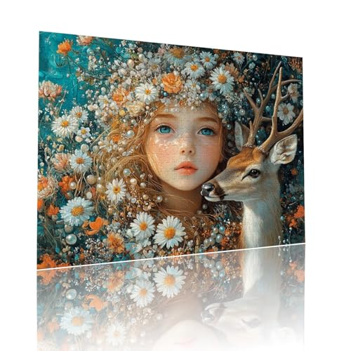 Mädchen Puzzle für Erwachsene Kinder Anspruchsvoll 80 Teile Impossible Klassische Puzzles Schwer REH ab 8 9 10 Jahre für Mädchen Jungen Jigsaw Kunst Educa, für Dekoration und Geschenke 15x20cm t-777 von Dirjuong