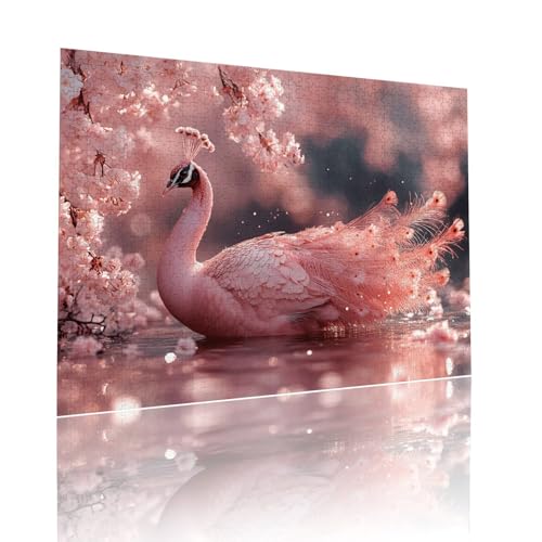 Pfau Puzzle für Erwachsene Kinder Anspruchsvoll 80 Teile Impossible Klassische Puzzles Schwer Blume ab 8 9 10 Jahre für Mädchen Jungen Jigsaw Kunst Educa, für Dekoration und Geschenke 15x20cm t-395 von Dirjuong