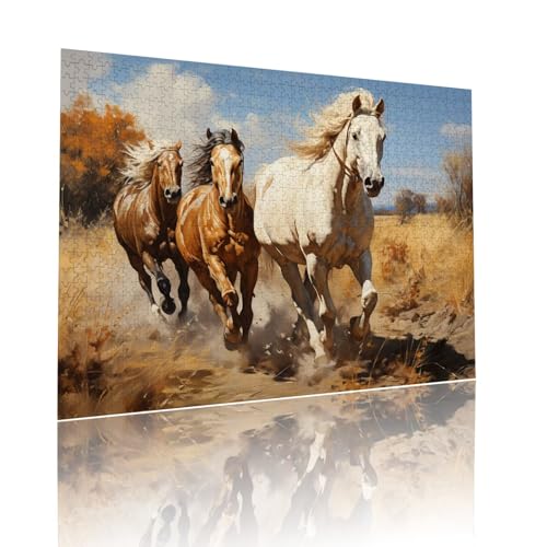 Pferd Puzzle für Erwachsene Kinder Anspruchsvoll 5000 Teile Impossible Klassische Puzzles Schwer Tier ab 8 9 10 Jahre Mädchen Jungen Jigsaw Kunst Educa, für Dekoration und Geschenke 105x156cm t-621 von Dirjuong
