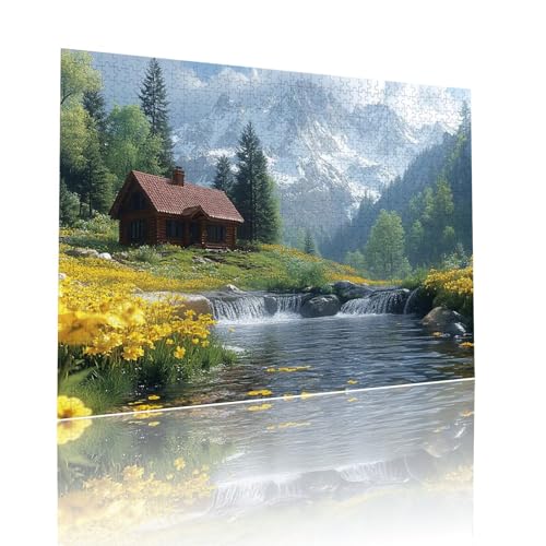 Puzzle Erwachsene 1000 Teile Berg Landschaft Educa Jigsaw für Kinder ab 8 Jahren Mädchen Jungen, Erwachsene Impossible Klassische Puzzles Schwer, Anspruchsvoll Spielspaß, Als Geschenke 50x75cm t-872 von Dirjuong