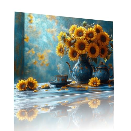 Puzzle Erwachsene 1000 Teile Blume Topfpflanzen Educa Jigsaw für Kinder ab 8 Jahren Mädchen Jungen, Erwachsene Impossible Klassische Puzzles Schwer, Anspruchsvoll Spielspaß, Geschenke 50x75cm t-332 von Dirjuong
