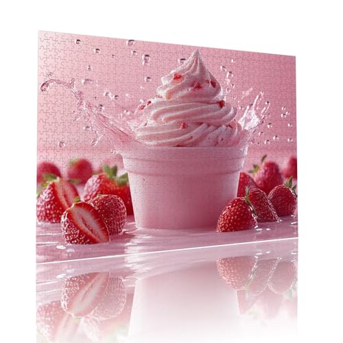 Puzzle Erwachsene 1000 Teile Eiscreme Erdbeere Educa Jigsaw für Kinder ab 8 Jahren Mädchen Jungen, Erwachsene Impossible Klassische Puzzles Schwer, Anspruchsvoll Spielspaß, Als Geschenke 50x75cm t-12 Puzzle Erwachsene 1000 Teile Eiscreme Erdbeere Educa Jigsaw für Kinder ab 8 Jahren Mädchen Jungen, Erwachsene Impossible Klassische Puzzles Schwer, Anspruchsvoll Spielspaß, Als Geschenke 50x75cm t-12 von Dirjuong