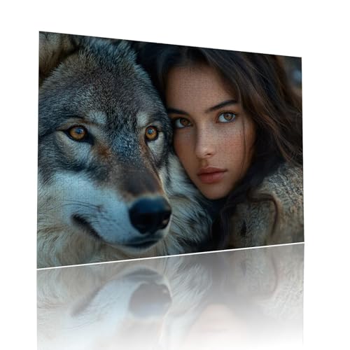 Puzzle Erwachsene 1000 Teile Frau Wolf Educa Jigsaw für Kinder ab 8 Jahren Mädchen Jungen, Erwachsene Impossible Klassische Puzzles Schwer, Anspruchsvoll Spielspaß, Als Familienspiel 50x75cm t-826 Puzzle Erwachsene 1000 Teile Frau Wolf Educa Jigsaw für Kinder ab 8 Jahren Mädchen Jungen, Erwachsene Impossible Klassische Puzzles Schwer, Anspruchsvoll Spielspaß, Als Familienspiel 50x75cm t-826 von Dirjuong
