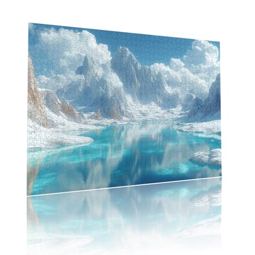Puzzle Erwachsene 1000 Teile Landschaft Berg Educa Jigsaw für Kinder ab 8 Jahren Mädchen Jungen, Erwachsene Impossible Klassische Puzzles Schwer, Anspruchsvoll Spielspaß, Als Geschenke 50x75cm t-112 von Dirjuong