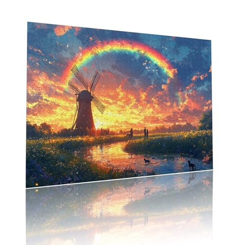 Puzzle Erwachsene 1000 Teile Regenbogen Windmühle Educa Jigsaw für Kinder ab 8 Jahren Mädchen Jungen, Erwachsene Impossible Klassische Puzzles Schwer, Anspruchsvoll Spielspaß, Geschenke 50x75cm t-14 Puzzle Erwachsene 1000 Teile Regenbogen Windmühle Educa Jigsaw für Kinder ab 8 Jahren Mädchen Jungen, Erwachsene Impossible Klassische Puzzles Schwer, Anspruchsvoll Spielspaß, Geschenke 50x75cm t-14 von Dirjuong