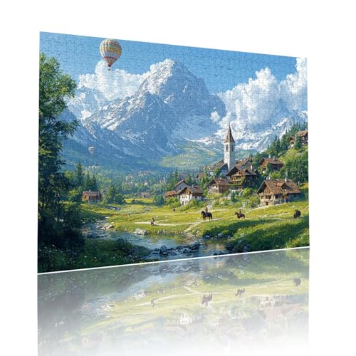Puzzle Erwachsene 1500 Teile Heißer Ballon Landschaft Educa Jigsaw für Kinder ab 8 Jahren Mädchen Jungen, Erwachsene Impossible Klassische Puzzles Schwer, Anspruchsvoll, Als Geschenke 57x87cm t-864 von Dirjuong