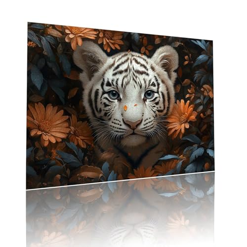 Puzzle Erwachsene 1500 Teile Tiger Tier Educa Jigsaw für Kinder ab 8 Jahren Mädchen Jungen, Erwachsene Impossible Klassische Puzzles Schwer, Anspruchsvoll Spielspaß, Als Familienspiel 57x87cm t-430 von Dirjuong