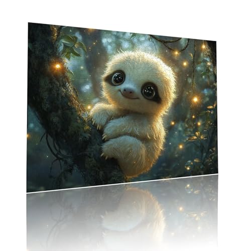 Puzzle Erwachsene 200 Teile Faultier Tier Educa Jigsaw für Kinder ab 8 Jahren Mädchen Jungen, Erwachsene Impossible Klassische Puzzles Schwer, Anspruchsvoll Spielspaß, Als Geschenke 25x35cm t-916 von Dirjuong
