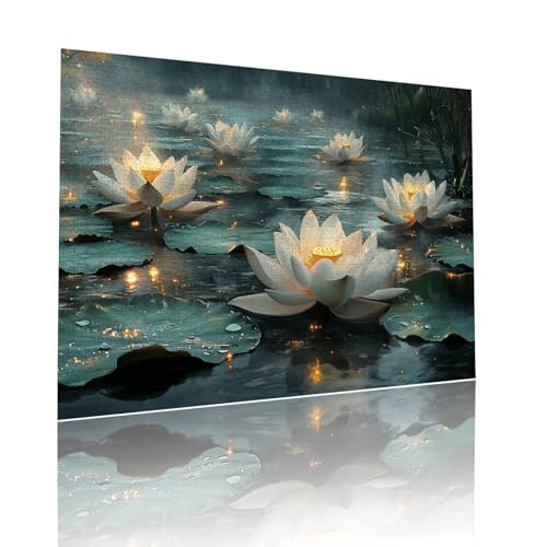 Puzzle Erwachsene 200 Teile Lotus Lotusblatt Educa Jigsaw für Kinder ab 8 Jahren Mädchen Jungen, Erwachsene Impossible Klassische Puzzles Schwer, Anspruchsvoll Spielspaß, Als Geschenke 25x35cm t-448 von Dirjuong