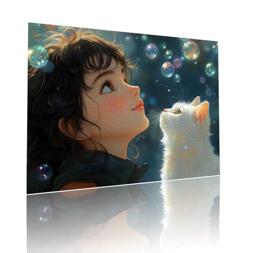 Puzzle Erwachsene 200 Teile Mädchen Katze Educa Jigsaw für Kinder ab 8 Jahren Mädchen Jungen, Erwachsene Impossible Klassische Puzzles Schwer, Anspruchsvoll Spielspaß, Als Geschenke 25x35cm t-778 Puzzle Erwachsene 200 Teile Mädchen Katze Educa Jigsaw für Kinder ab 8 Jahren Mädchen Jungen, Erwachsene Impossible Klassische Puzzles Schwer, Anspruchsvoll Spielspaß, Als Geschenke 25x35cm t-778 von Dirjuong