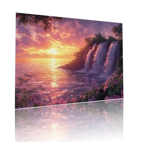 Puzzle Erwachsene 200 Teile Sonnenuntergang Fallen Educa Jigsaw für Kinder ab 8 Jahren Mädchen Jungen, Erwachsene Impossible Klassische Puzzles, Anspruchsvoll Spielspaß, Als Geschenke 25x35cm t-596 von Dirjuong