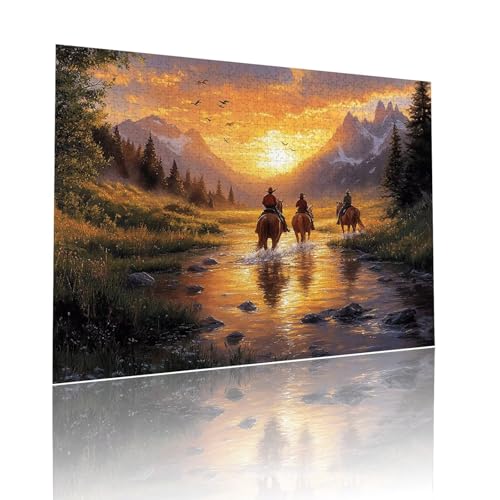 Puzzle Erwachsene 200 Teile Sonnenuntergang Landschaft Educa Jigsaw für Kinder ab 8 Jahren Mädchen Jungen, Erwachsene Impossible Klassische Puzzles Schwer, Anspruchsvoll, Als Geschenke 25x35cm t-544 von Dirjuong