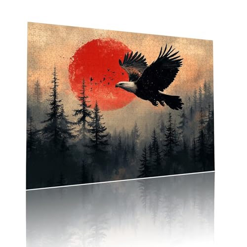 Puzzle Erwachsene 200 Teile Sonnenuntergang Vogel Educa Jigsaw für Kinder ab 8 Jahren Mädchen Jungen, Erwachsene Impossible Klassische Puzzles, Anspruchsvoll Spielspaß, Als Geschenke 25x35cm t-592 von Dirjuong