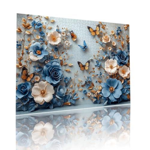 Puzzle Erwachsene 2000 Teile Blume Schmetterling Educa Jigsaw für Kinder ab 8 Jahren Mädchen Jungen, Erwachsene Impossible Klassische Puzzles Schwer, Anspruchsvoll Spielspaß, Geschenke 70x99cm t-300 von Dirjuong