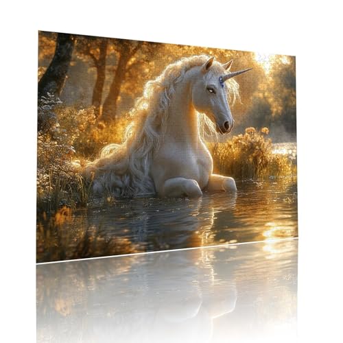 Puzzle Erwachsene 2000 Teile Einhorn Pferd Educa Jigsaw für Kinder ab 8 Jahren Mädchen Jungen, Erwachsene Impossible Klassische Puzzles Schwer, Anspruchsvoll Spielspaß, Als Geschenke 70x99cm t-84 von Dirjuong
