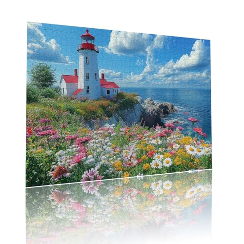 Puzzle Erwachsene 2000 Teile Leuchtturm Landschaft Educa Jigsaw für Kinder ab 8 Jahren Mädchen Jungen, Erwachsene Impossible Klassische Puzzles, Anspruchsvoll Spielspaß, Als Geschenke 70x99cm t-72 von Dirjuong
