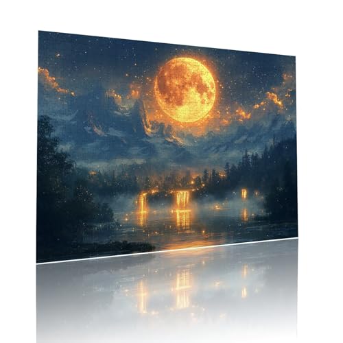 Puzzle Erwachsene 2000 Teile Mond Sternenhimmel Educa Jigsaw für Kinder ab 8 Jahren Mädchen Jungen, Erwachsene Impossible Klassische Puzzles Schwer, Anspruchsvoll Spielspaß, Geschenke 70x99cm t-996 von Dirjuong