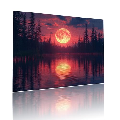 Puzzle Erwachsene 300 Teile Mond Landschaft Educa Jigsaw für Kinder ab 8 Jahren Mädchen Jungen, Erwachsene Impossible Klassische Puzzles Schwer, Anspruchsvoll Spielspaß, Als Geschenke 38x52cm t-986 von Dirjuong