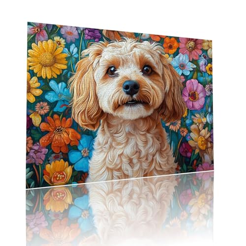 Puzzle Erwachsene 3000 Teile Hund Blume Educa Jigsaw für Kinder ab 8 Jahren Mädchen Jungen, Erwachsene Impossible Klassische Puzzles Schwer, Anspruchsvoll Spielspaß, Als Geschenke 81x122cm t-150 von Dirjuong