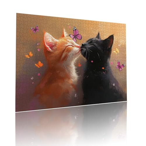 Puzzle Erwachsene 3000 Teile Katze Tier Educa Jigsaw für Kinder ab 8 Jahren Mädchen Jungen, Erwachsene Impossible Klassische Puzzles Schwer, Anspruchsvoll Spielspaß, Als Geschenke 81x122cm t-662 von Dirjuong