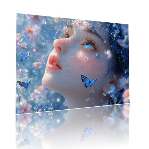 Puzzle Erwachsene 3000 Teile Mädchen Schmetterling Educa Jigsaw für Kinder ab 8 Jahren Mädchen Jungen, Erwachsene Impossible Klassische Puzzles, Anspruchsvoll Spielspaß, Als Geschenke 81x122cm t-766 von Dirjuong