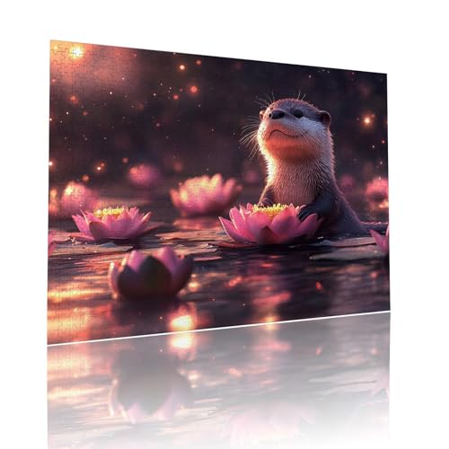 Puzzle Erwachsene 3000 Teile Otter Tier Educa Jigsaw für Kinder ab 8 Jahren Mädchen Jungen, Erwachsene Impossible Klassische Puzzles Schwer, Anspruchsvoll Spielspaß, Als Geschenke 81x122cm t-928 von Dirjuong