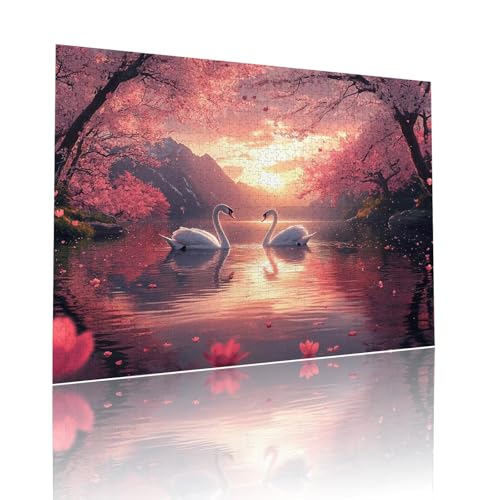 Puzzle Erwachsene 3000 Teile Schwan Tier Educa Jigsaw für Kinder ab 8 Jahren Mädchen Jungen, Erwachsene Impossible Klassische Puzzles Schwer, Anspruchsvoll Spielspaß, Als Geschenke 81x122cm t-936 von Dirjuong