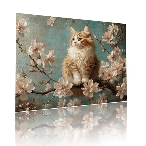 Puzzle Erwachsene 500 Teile Katze Blume Educa Jigsaw für Kinder ab 8 Jahren Mädchen Jungen, Erwachsene Impossible Klassische Puzzles Schwer, Anspruchsvoll Spielspaß, Als Familienspiel 38x52cm t-694 Puzzle Erwachsene 500 Teile Katze Blume Educa Jigsaw für Kinder ab 8 Jahren Mädchen Jungen, Erwachsene Impossible Klassische Puzzles Schwer, Anspruchsvoll Spielspaß, Als Familienspiel 38x52cm t-694 von Dirjuong