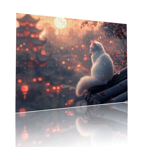 Puzzle Erwachsene 500 Teile Katze Mond Educa Jigsaw für Kinder ab 8 Jahren Mädchen Jungen, Erwachsene Impossible Klassische Puzzles Schwer, Anspruchsvoll Spielspaß, Als Familienspiel 38x52cm t-706 Puzzle Erwachsene 500 Teile Katze Mond Educa Jigsaw für Kinder ab 8 Jahren Mädchen Jungen, Erwachsene Impossible Klassische Puzzles Schwer, Anspruchsvoll Spielspaß, Als Familienspiel 38x52cm t-706 von Dirjuong