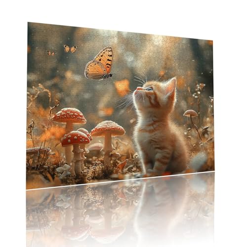 Puzzle Erwachsene 500 Teile Katze Schmetterling Educa Jigsaw für Kinder ab 8 Jahren Mädchen Jungen, Erwachsene Impossible Klassische Puzzles Schwer, Anspruchsvoll Spielspaß, Geschenke 38x52cm t-686 Puzzle Erwachsene 500 Teile Katze Schmetterling Educa Jigsaw für Kinder ab 8 Jahren Mädchen Jungen, Erwachsene Impossible Klassische Puzzles Schwer, Anspruchsvoll Spielspaß, Geschenke 38x52cm t-686 von Dirjuong