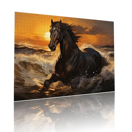 Puzzle Erwachsene 500 Teile Pferd Sonnenuntergang Educa Jigsaw für Kinder ab 8 Jahren Mädchen Jungen, Erwachsene Impossible Klassische Puzzles, Anspruchsvoll Spielspaß, Als Geschenke 38x52cm t-632 Puzzle Erwachsene 500 Teile Pferd Sonnenuntergang Educa Jigsaw für Kinder ab 8 Jahren Mädchen Jungen, Erwachsene Impossible Klassische Puzzles, Anspruchsvoll Spielspaß, Als Geschenke 38x52cm t-632 von Dirjuong