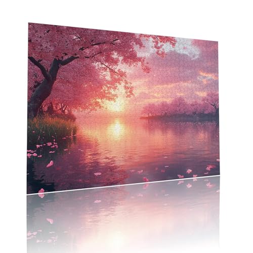 Puzzle Erwachsene 500 Teile Sonnenuntergang Landschaft Educa Jigsaw für Kinder ab 8 Jahren Mädchen Jungen, Erwachsene Impossible Klassische Puzzles Schwer, Anspruchsvoll, Als Geschenke 38x52cm t-540 von Dirjuong