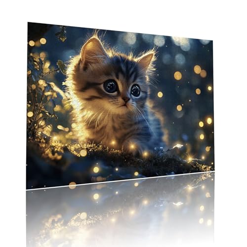 Puzzle Erwachsene 5000 Teile Katze Glühwürmchen Educa Jigsaw für Kinder ab 8 Jahren Mädchen Jungen, Erwachsene Impossible Klassische Puzzles, Anspruchsvoll Spielspaß, Als Geschenke 105x156cm t-702 von Dirjuong
