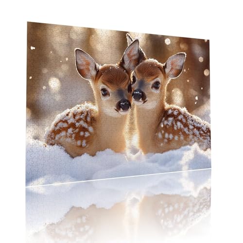 Puzzle Erwachsene 5000 Teile REH Tier Educa Jigsaw für Kinder ab 8 Jahren Mädchen Jungen, Erwachsene Impossible Klassische Puzzles Schwer, Anspruchsvoll Spielspaß, Als Familienspiel 105x156cm t-470 von Dirjuong