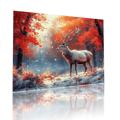 Puzzle Erwachsene 5000 Teile REH Tier Educa Jigsaw für Kinder ab 8 Jahren Mädchen Jungen, Erwachsene Impossible Klassische Puzzles Schwer, Anspruchsvoll Spielspaß, Als Familienspiel 105x156cm t-484 von Dirjuong