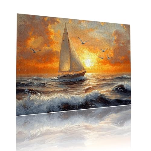 Puzzle Erwachsene 5000 Teile Sonnenuntergang Segelboot Educa Jigsaw für Kinder ab 8 Jahren Mädchen Jungen, Erwachsene Impossible Klassische Puzzles Schwer, Anspruchsvoll Spielspaß 105x156cm t-520 Puzzle Erwachsene 5000 Teile Sonnenuntergang Segelboot Educa Jigsaw für Kinder ab 8 Jahren Mädchen Jungen, Erwachsene Impossible Klassische Puzzles Schwer, Anspruchsvoll Spielspaß 105x156cm t-520 von Dirjuong