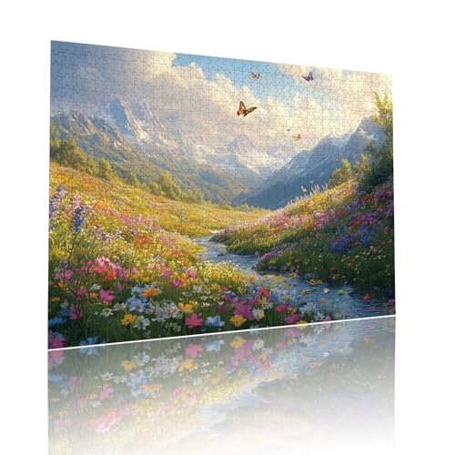 Puzzle Erwachsene 80 Teile Blume Schmetterling Educa Jigsaw für Kinder ab 8 Jahren Mädchen Jungen, Erwachsene Impossible Klassische Puzzles Schwer, Anspruchsvoll Spielspaß, Geschenke 15x20cm t-294 von Dirjuong