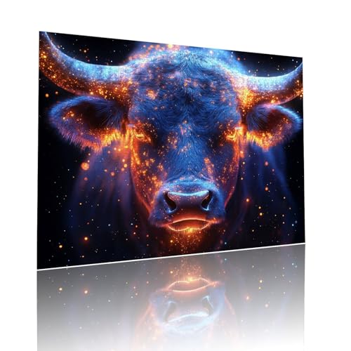 Puzzle Erwachsene 80 Teile Ochse Abstrakt Educa Jigsaw für Kinder ab 8 Jahren Mädchen Jungen, Erwachsene Impossible Klassische Puzzles Schwer, Anspruchsvoll Spielspaß, Als Geschenke 15x20cm t-758 von Dirjuong