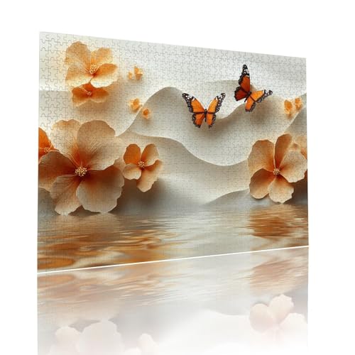 Puzzle Erwachsene 80 Teile Schmetterling Blume Educa Jigsaw für Kinder ab 8 Jahren Mädchen Jungen, Erwachsene Impossible Klassische Puzzles Schwer, Anspruchsvoll Spielspaß, Geschenke 15x20cm t-240 von Dirjuong
