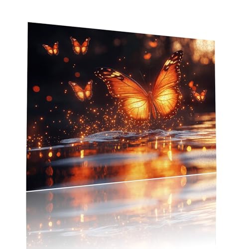 Puzzle Erwachsene 80 Teile Schmetterling Sonnenuntergang Educa Jigsaw für Kinder ab 8 Jahren Mädchen Jungen, Erwachsene Impossible Klassische Puzzles Schwer, Anspruchsvoll Spielspaß 15x20cm t-244 von Dirjuong