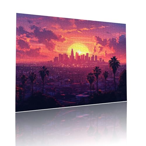 Puzzle Erwachsene 80 Teile Sonnenuntergang Landschaft Educa Jigsaw für Kinder ab 8 Jahren Mädchen Jungen, Erwachsene Impossible Klassische Puzzles Schwer, Anspruchsvoll, Als Geschenke 15x20cm t-534 von Dirjuong