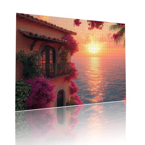 Puzzle Erwachsene 80 Teile Sonnenuntergang Landschaft Educa Jigsaw für Kinder ab 8 Jahren Mädchen Jungen, Erwachsene Impossible Klassische Puzzles Schwer, Anspruchsvoll, Als Geschenke 15x20cm t-546 von Dirjuong