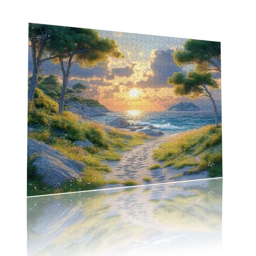 Puzzle Erwachsene 80 Teile Sonnenuntergang Landschaft Educa Jigsaw für Kinder ab 8 Jahren Mädchen Jungen, Erwachsene Impossible Klassische Puzzles Schwer, Anspruchsvoll, Als Geschenke 15x20cm t-560 von Dirjuong