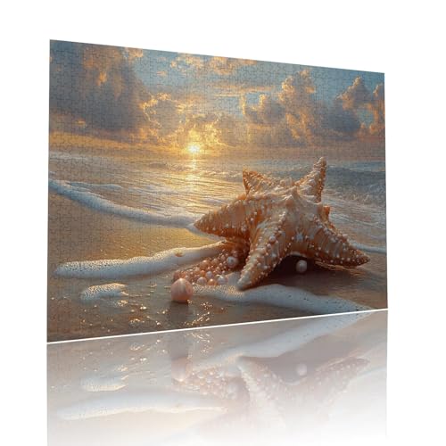 Puzzle Erwachsene 80 Teile Sonnenuntergang Strand Educa Jigsaw für Kinder ab 8 Jahren Mädchen Jungen, Erwachsene Impossible Klassische Puzzles, Anspruchsvoll Spielspaß, Als Geschenke 15x20cm t-576 von Dirjuong
