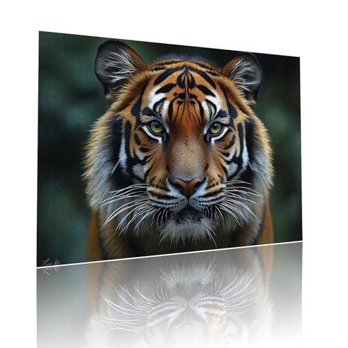 Puzzle Erwachsene 80 Teile Tiger Tier Educa Jigsaw für Kinder ab 8 Jahren Mädchen Jungen, Erwachsene Impossible Klassische Puzzles Schwer, Anspruchsvoll Spielspaß, Als Familienspiel 15x20cm t-432 von Dirjuong