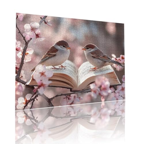 Puzzle Erwachsene 80 Teile Vogel Blume Educa Jigsaw für Kinder ab 8 Jahren Mädchen Jungen, Erwachsene Impossible Klassische Puzzles Schwer, Anspruchsvoll Spielspaß, Als Familienspiel 15x20cm t-748 von Dirjuong